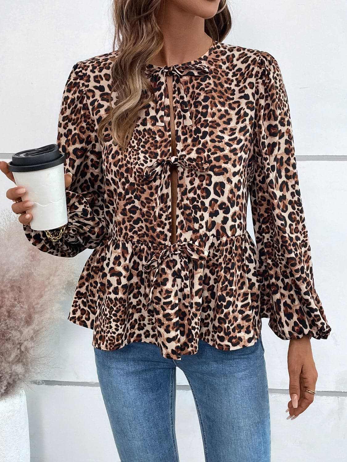 Chic long sleeve peplum top - Love Salve